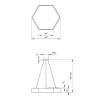 Подвесной светодиодный cветильник Geometria ЭРА Hexagon SPO-121-W-40K-038 38Вт 4000К белый Б0050550 фото 3