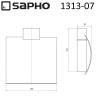 Держатель SAPHO EVEREST туалетной бумаги с крышкой, 130x110x30 мм, хром фото 3