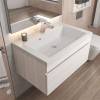 Тумба с раковиной Uperwood Eva 3930313470 подвесная, выдвижной ящик, дуб харбор белый, 75 см фото 5
