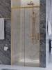 Душевая дверь в нишу Cezares PLANE-BF-1-100-C-BORO профиль брашированное золото, стекло прозрачное, 100x195 фото 4