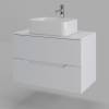 Тумба с раковиной Orange Line Li-80TuwMDF+B02-460W белая матовая, 80.5 см фото 3