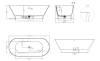 Ванна из искусственного камня Salini Mona S-Stone 180x80, матовая фото 4