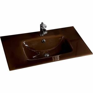 Раковина-столешница Armadi Art NeoArt 852-100-DB стекло 100см моноблок Dark Brown