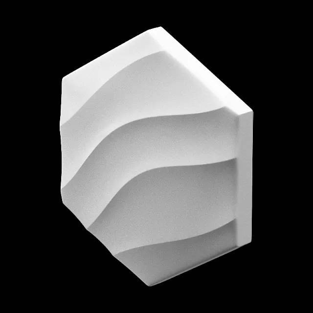 Дизайнерская панель Artpole E-0214 Heksa-shell Platinum глянец 20x2.7x17.3