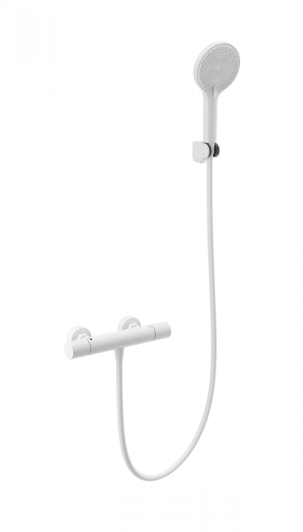 Смеситель для душа Wonzon & Woghand WW-B3013-A-MW с термостатом, белый матовый