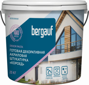 Декоративная штукатурка акриловая Bergauf Dekor Pasta U короед 2 мм 25 кг