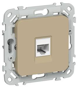 Розетка компьютерная RJ45 IEK Flite FI-K12-2-K59 хаки