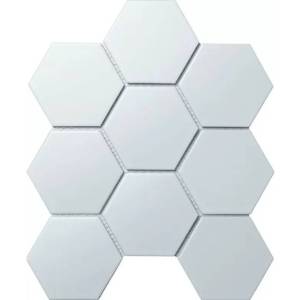Мозаика Starmosaic Hex+Octagon+Triangolo SBH1005 Hexagon Big White Matt 25.6x29.5