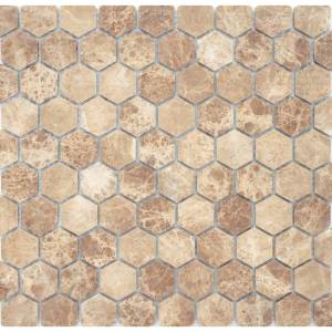 Мозаика LeeDo Pietrine Hexagonal Emperador Light Mat Hex (1.8x3) 28.5x30.5