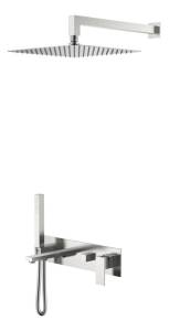 Душевой комплект Boheme Qubic 474-NB Nikel Brush