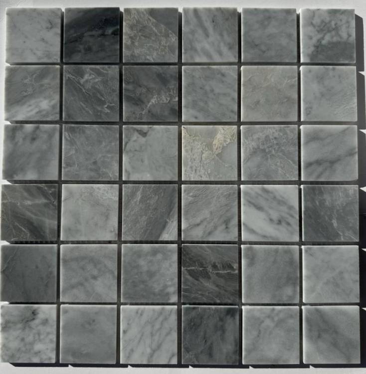Мозаика Pixel Mosaic Мрамор PIX 338 Ice Grey 4.8x4.8 Полированная 30.5x30.5х6