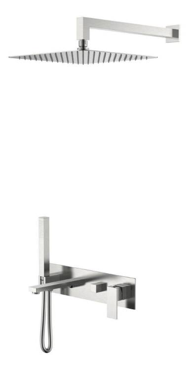 Душевой комплект Boheme Qubic 474-NB Nikel Brush