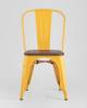 Набор из 6 стульев Stool Group Tolix YD-H440B-W LG-06 X6 желтый глянцевый, темное дерево фото 3