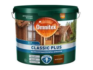 Пропитка декоративная для защиты древесины Omnitex Classic Plus тиковое дерево 2.5 л