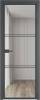 Межкомнатная дверь Profil Doors 3 AX цвет профиля Серая ночь, стекло безопасное 6 мм ромб серебро 700x2000
