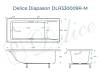 Ванна из искусственного камня Delice Diapason DLR330009R-M 180x80, белая матовая, с ручками хром, без ножек фото 11