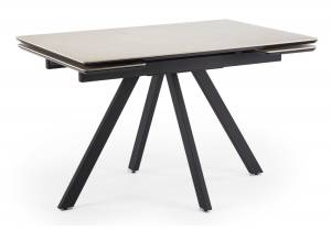 Стол Notta Вилли 622898 сarmen light grey, черный 120(180)x80x75