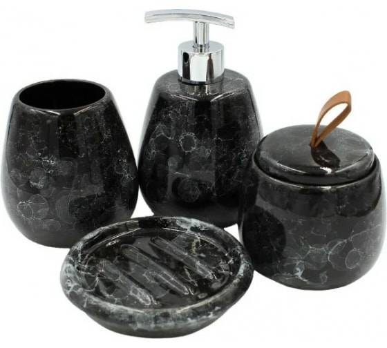 Набор аксессуаров для ванны Bath Plus Pietra W-CE2242AA-SET4 черный