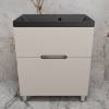 Тумба с раковиной Style Line Матис 70 напольная, крем, раковина антрацит, 82x70x45