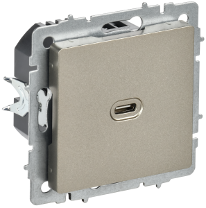 Розетка USB type C IEK Brite BR-U13-065-K37 шампань