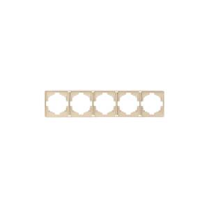 Рамка 5-постовая Kranz Round KR-78-0755-7 бежевый