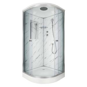 Душевая кабина Niagara Luxe NG-7702M 1000x1000х2100  низкий поддон 15см стенки МРАМОР 3 места