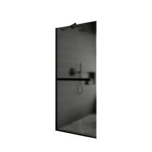 Душевая перегородка MaybahGlass MGD-730-6у 79x195, стекло графит матовый 8 мм, профиль черный