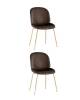 Набор из 2 стульев Stool Group Beetle 8329 VELVET BROWN X2 коричневый