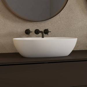 Раковина Abber Stein AS2636 55 см, белая матовая