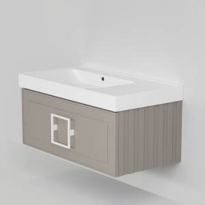 Тумба под раковину La Fenice Cubo Cappuccino 90 бежевый матовый