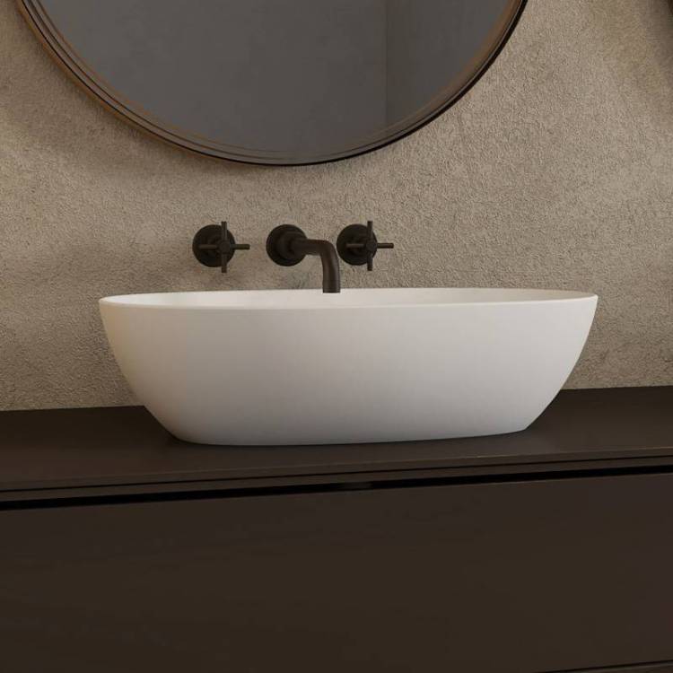 Раковина Abber Stein AS2636 55 см, белая матовая