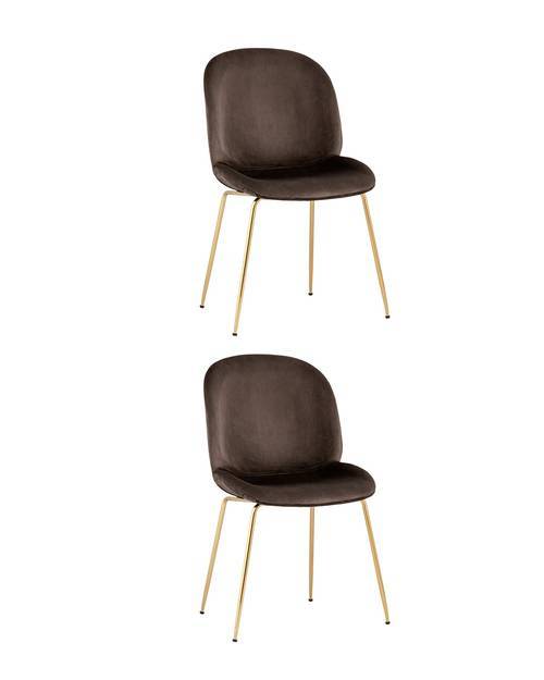 Набор из 2 стульев Stool Group Beetle 8329 VELVET BROWN X2 коричневый