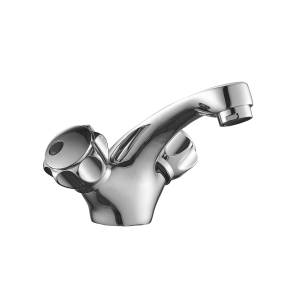 Смеситель для умывальника Decoroom DR50 DR50011R двуручный для умывальника монолитный Хром
