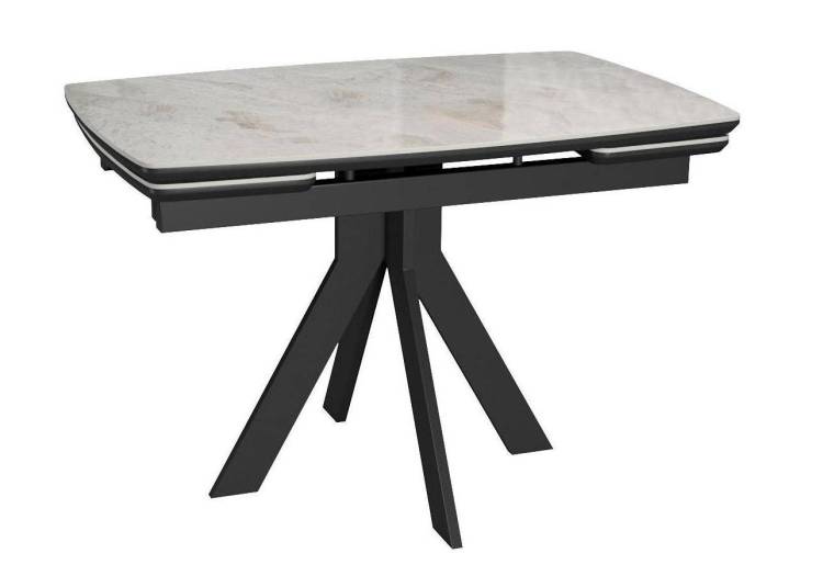 Стол Дик DikLine DKU120 00-00074487 керамика italian grey (глянец серый)/подстолье черное/опоры черные
