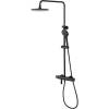 Душевая стойка Lemark Bronx LM3772BL черная, с термостатом