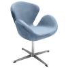 Кресло Bradex Home Swan Style Chair FR 0654 серый/искусственная замша