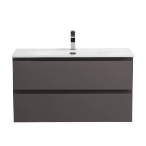 Тумба с раковиной BelBagno Kraft 90 Темно-серый матовый, раковина BB-8099-90