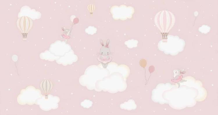 3D Фотообои Artegrafico «Танцующие зайки» KID-165 канвас