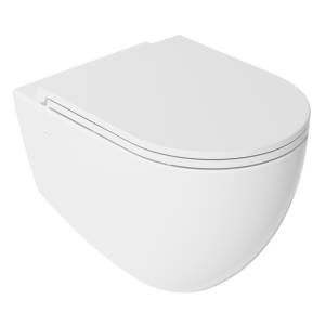 Унитаз подвесной Isvea Infinity 10NF02001SV-2L + 40KF0201I-S безободковый, с крышкой-сиденьем микролифт, белый матовый