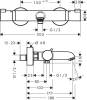 Термостатический смеситель Hansgrohe Ecostat Comfort 13114670 для ванны с душем, матовый черный фото 2