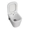 Унитаз подвесной Taliente Correto CR25200+SMnero безободковый, с микролифтом, белый фото 2