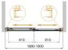 Шторка на ванну Cezares TANDEM-SOFT-VF-2-190/145-C-Cr-IV профиль хром, стекло прозрачное, 190x145 фото 3