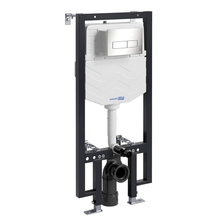 Система инсталляции для унитазов Wasserkraft Vils 56TLT.010.ME.BN03 клавиша никель