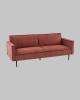 Диван-кровать Stool Group Кассель vd-cassel-cl-coral коралловый, велюр рельефный фото 2