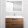 Тумба под раковину Belbagno Aurora AURORA-900-2C-SO-RT 90x45x50 Rovere Tabacco подвесная с двумя выкатными ящиками фото 2
