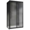Душевой уголок Abber Schwarzer Diamant AG30170BMH-S80BM-S80BM профиль черный, стекло матовое, 80x170x195