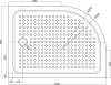 Поддон для душа Cezares Tray TRAY-A-RH-120/90-550-15-W-R R120х90 R, с сифоном фото 3