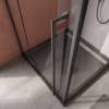 Душевой уголок Cezares LINER-A-1-90-C-NERO-R профиль черный, стекло прозрачное, 90x90x195 фото 2