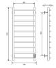 Полотенцесушитель электрический Comfysan Scola 016715 EC-10 100/40 хром фото 2