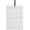 Тумба с раковиной Belbagno Albano ALBANO-600-2C-PIA-BL 60x45x81 Bianco Lucido напольная с двумя выкатными ящиками
